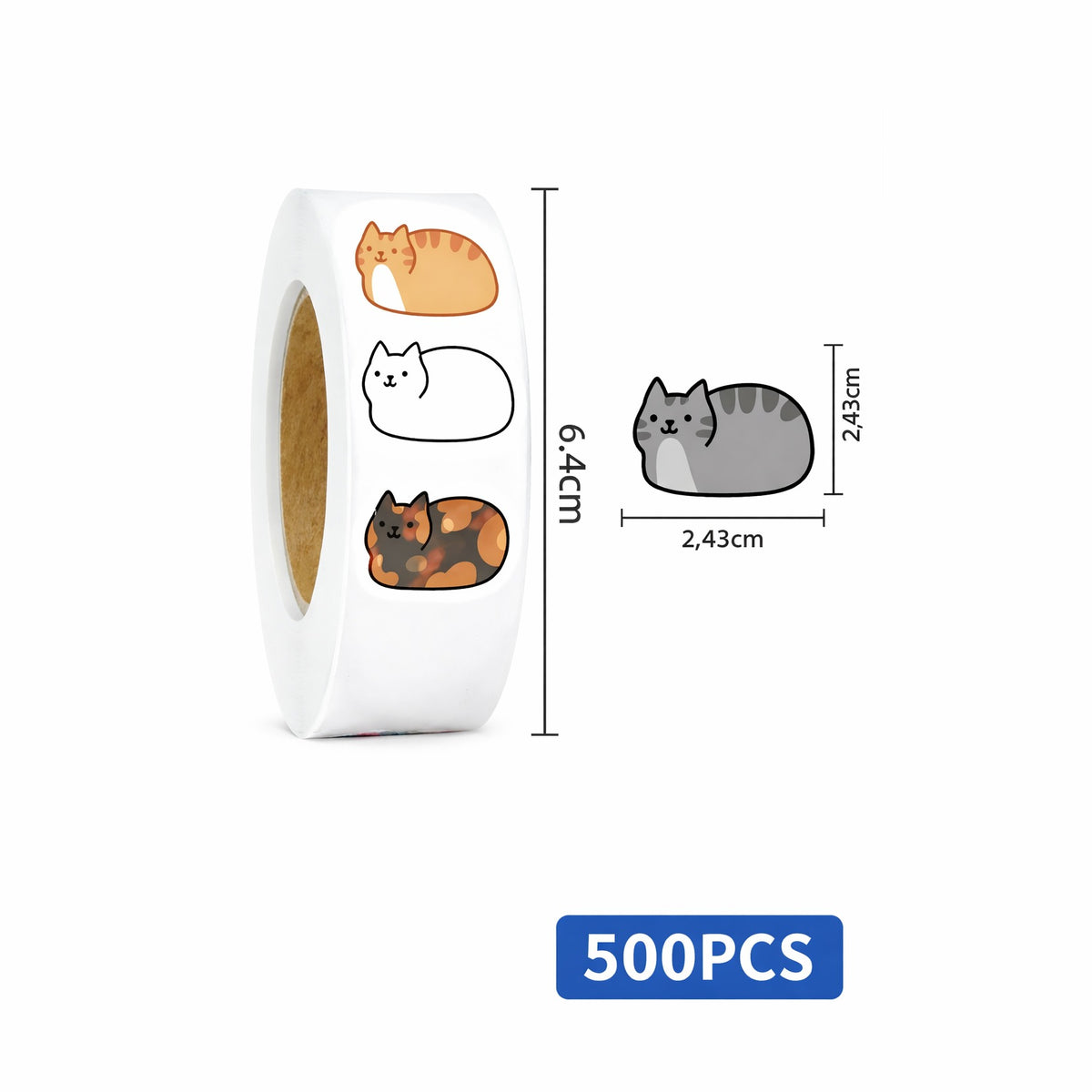 Stickers Gatito 500 Uds.